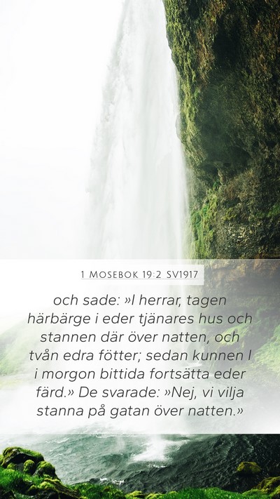 1 Mosebok 19:2 SV1917 Bible Verse Image