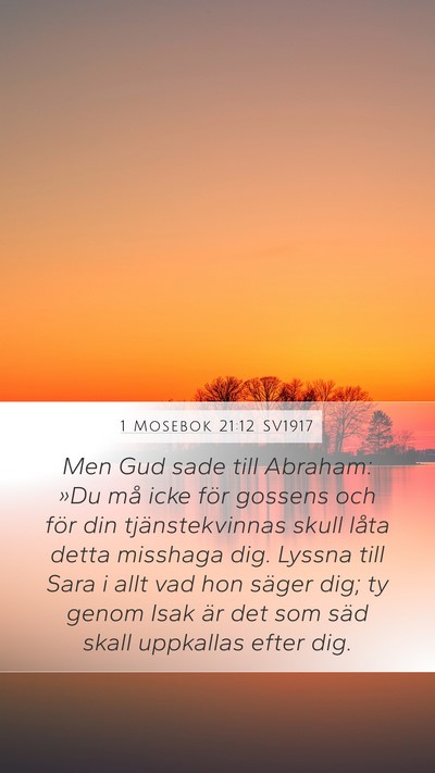 1 Mosebok 21:12 SV1917 Bible Verse Image