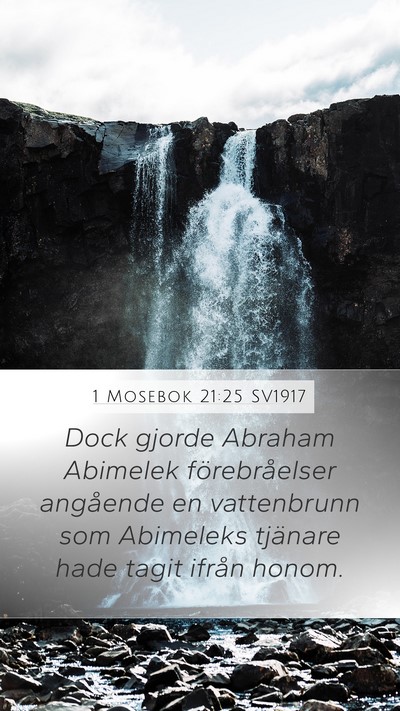 1 Mosebok 21:25 SV1917 Bible Verse Image