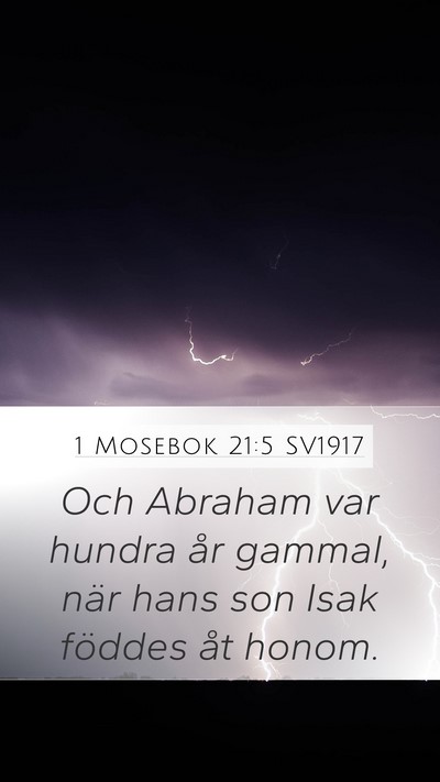 1 Mosebok 21:5 SV1917 Bible Verse Image