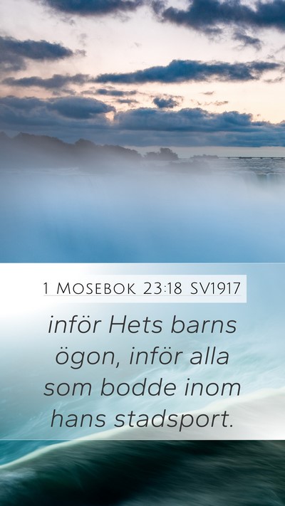 1 Mosebok 23:18 SV1917 Mobile Phone Wallpaper - inför Hets barns ögon, inför alla som bodde - Mobile Bible Verse Wallpaper