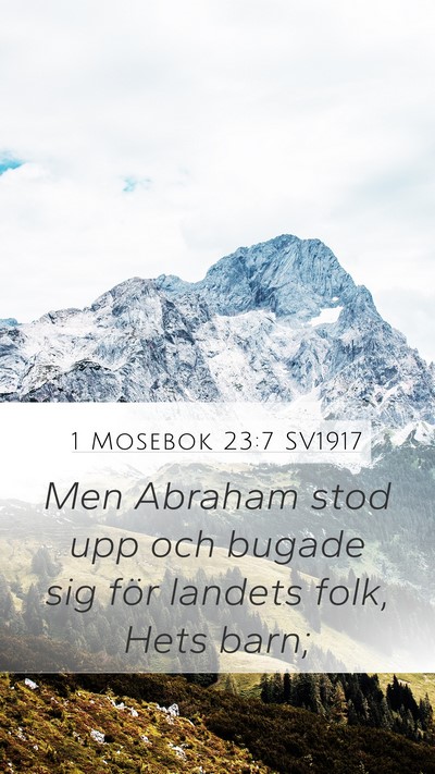1 Mosebok 23:7 SV1917 Bible Verse Image