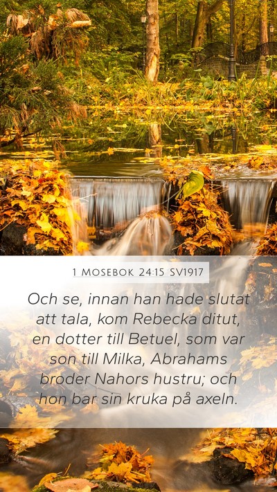 1 Mosebok 24:15 SV1917 Bible Verse Image