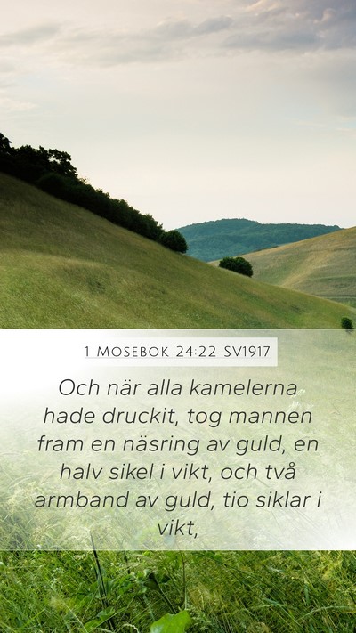 1 Mosebok 24:22 SV1917 Bible Verse Image