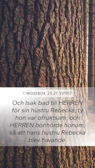 1 Mosebok 25:21 SV1917 Bible Verse Image
