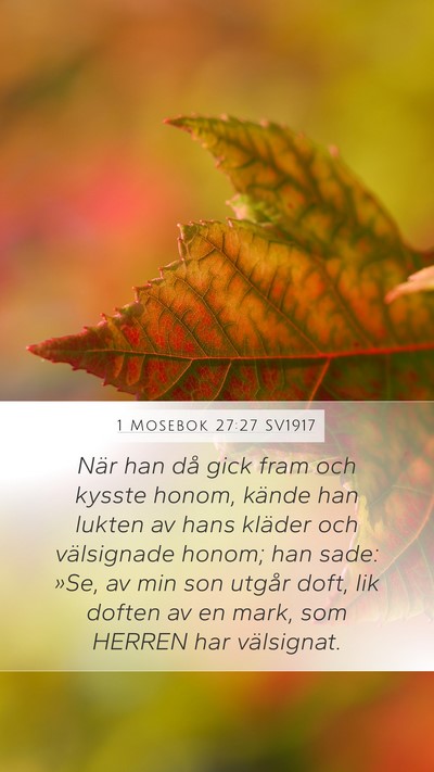 1 Mosebok 27:27 SV1917 Bible Verse Image