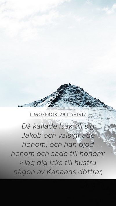 1 Mosebok 28:1 SV1917 Bible Verse Image