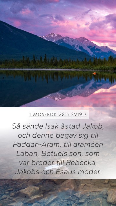 1 Mosebok 28:5 SV1917 Bible Verse Image