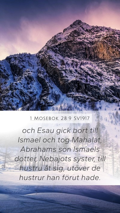 1 Mosebok 28:9 SV1917 Bible Verse Image