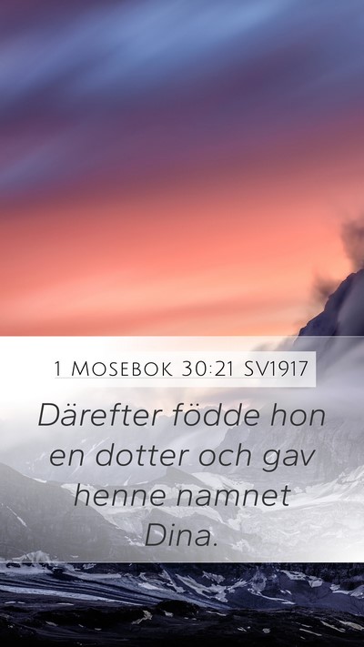 1 Mosebok 30:21 SV1917 Bible Verse Image