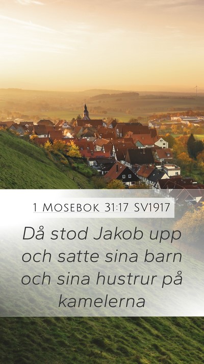1 Mosebok 31:17 SV1917 Bible Verse Image