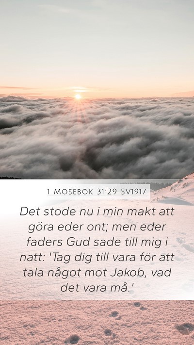 1 Mosebok 31:29 SV1917 Bible Verse Image