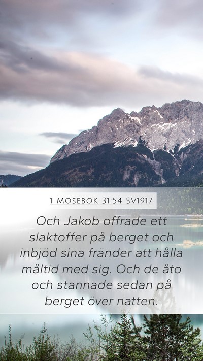 1 Mosebok 31:54 SV1917 Bible Verse Image