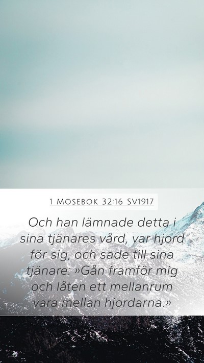 1 Mosebok 32:16 SV1917 Bible Verse Image