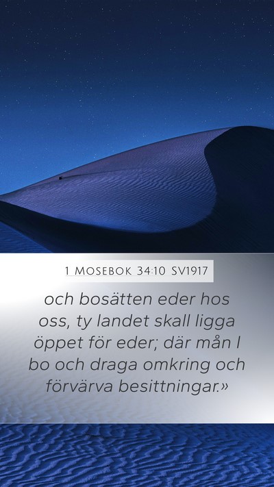 1 Mosebok 34:10 SV1917 Bible Verse Image