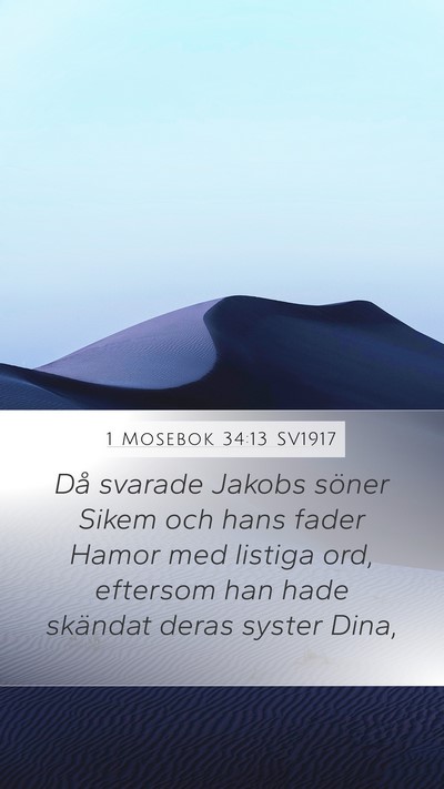 1 Mosebok 34:13 SV1917 Bible Verse Image