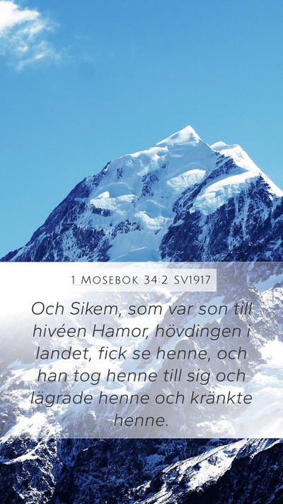 1 Mosebok 34:2 SV1917 Bible Verse Image