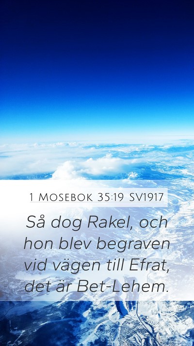 1 Mosebok 35:19 SV1917 Bible Verse Image