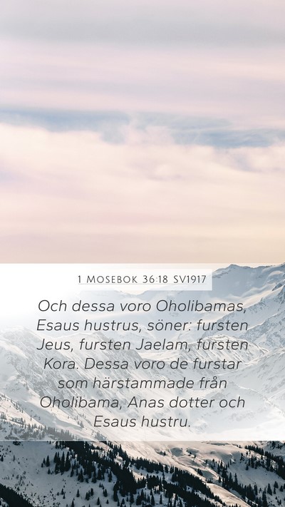 1 Mosebok 36:18 SV1917 Bible Verse Image