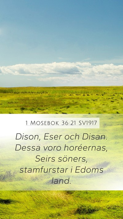 1 Mosebok 36:21 SV1917 Bible Verse Image