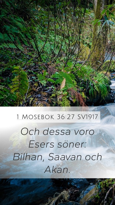 1 Mosebok 36:27 SV1917 Bible Verse Image