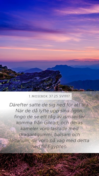 1 Mosebok 37:25 SV1917 Bible Verse Image