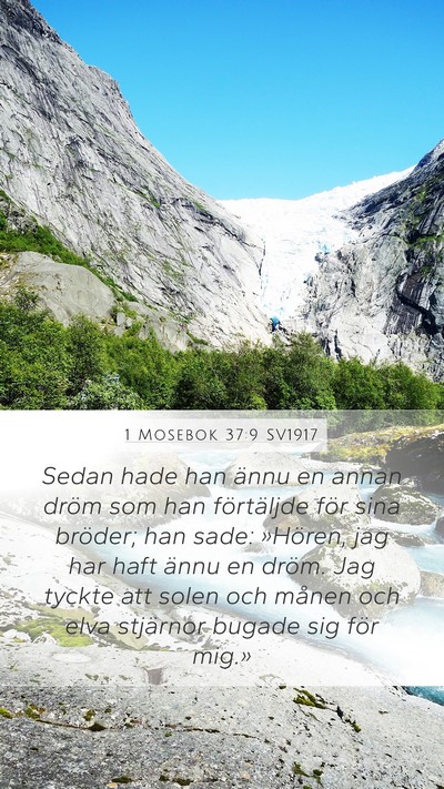 1 Mosebok 37:9 SV1917 Mobile Phone Wallpaper - Sedan hade han ännu en annan dröm som han - Mobile Bible Verse Wallpaper