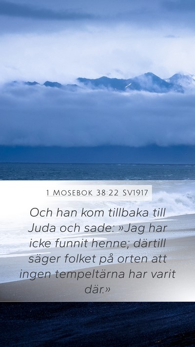 1 Mosebok 38:22 SV1917 Mobile Phone Wallpaper - Och han kom tillbaka till Juda och sade: »Jag - Mobile Bible Verse Wallpaper