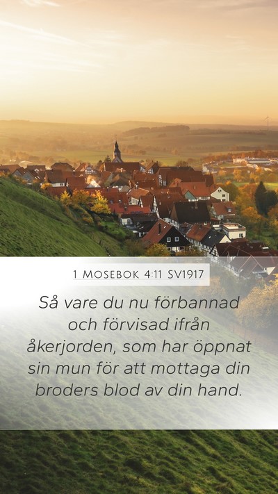 1 Mosebok 4:11 SV1917 Bible Verse Image