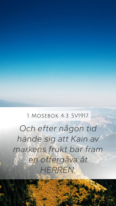 1 Mosebok 4:3 SV1917 Bible Verse Image