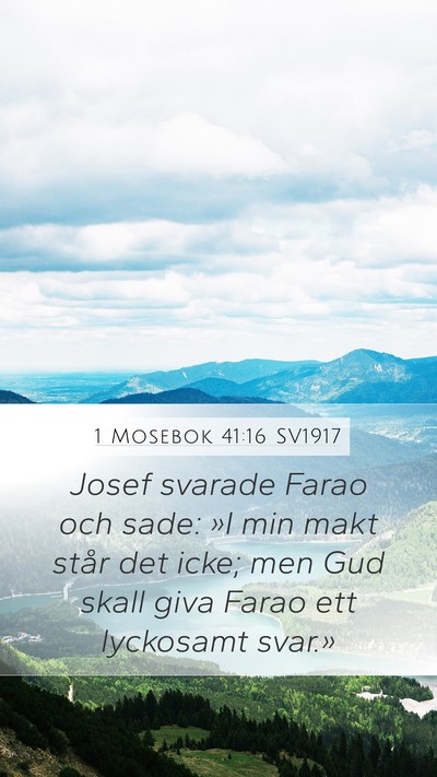 1 Mosebok 41:16 SV1917 Bible Verse Image