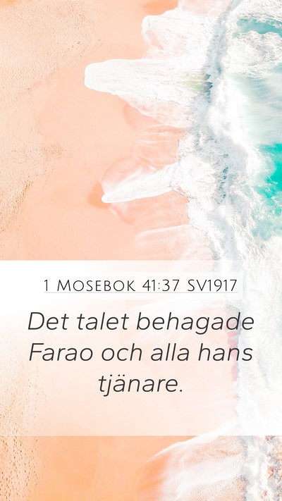 1 Mosebok 41:37 SV1917 Bible Verse Image