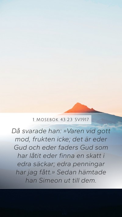 1 Mosebok 43:23 SV1917 Bible Verse Image