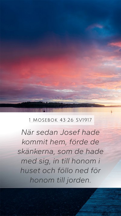 1 Mosebok 43:26 SV1917 Bible Verse Image