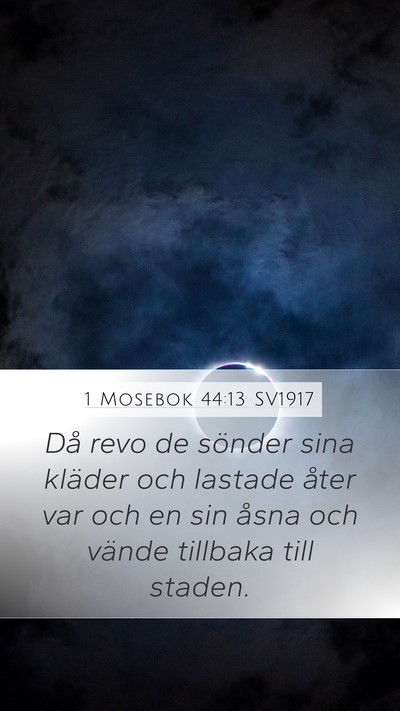 1 Mosebok 44:13 SV1917 Mobile Phone Wallpaper - Då revo de sönder sina kläder och lastade - Mobile Bible Verse Wallpaper