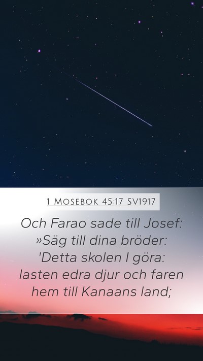 1 Mosebok 45:17 SV1917 Bible Verse Image