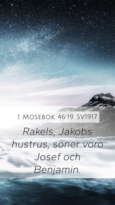 1 Mosebok 46:19 SV1917 Bible Verse Image