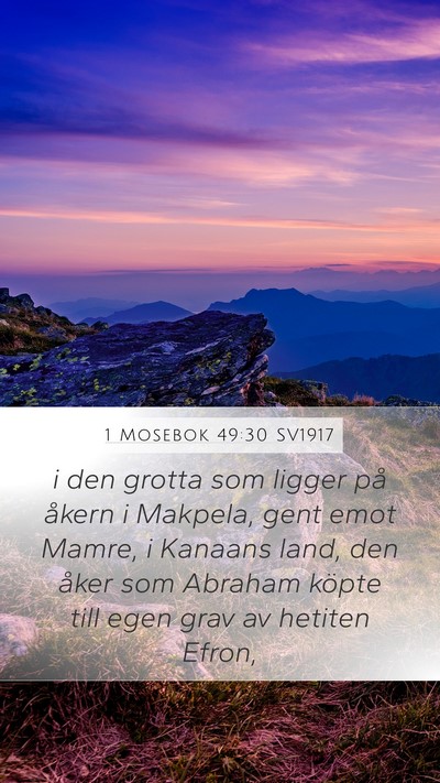 1 Mosebok 49:30 SV1917 Bible Verse Image