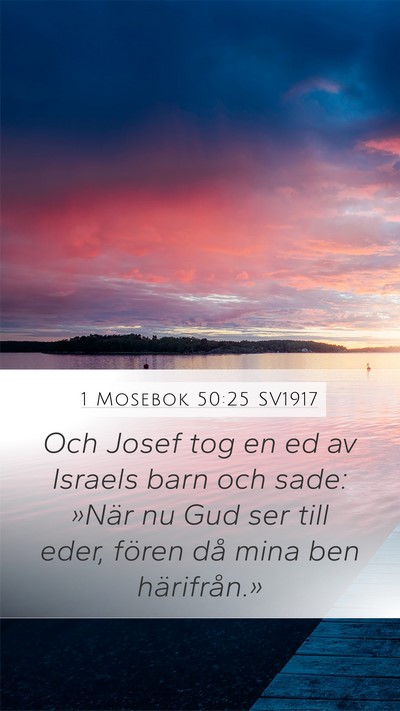 1 Mosebok 50:25 SV1917 Bible Verse Image