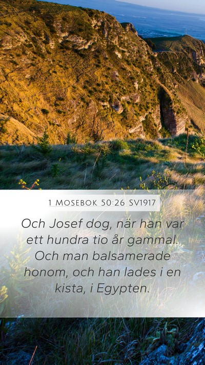 1 Mosebok 50:26 SV1917 Bible Verse Image