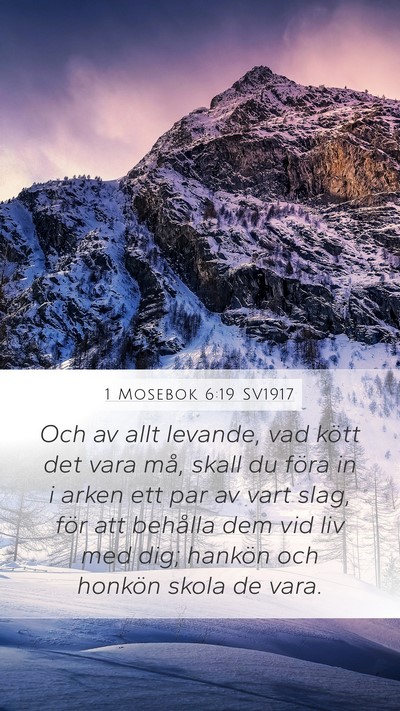 1 Mosebok 6:19 SV1917 Bible Verse Image
