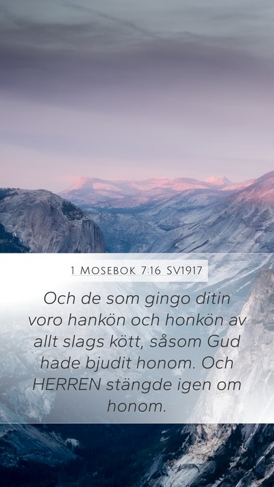 1 Mosebok 7:16 SV1917 Bible Verse Image