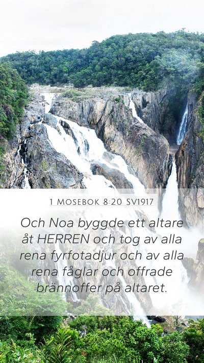 1 Mosebok 8:20 SV1917 Bible Verse Image