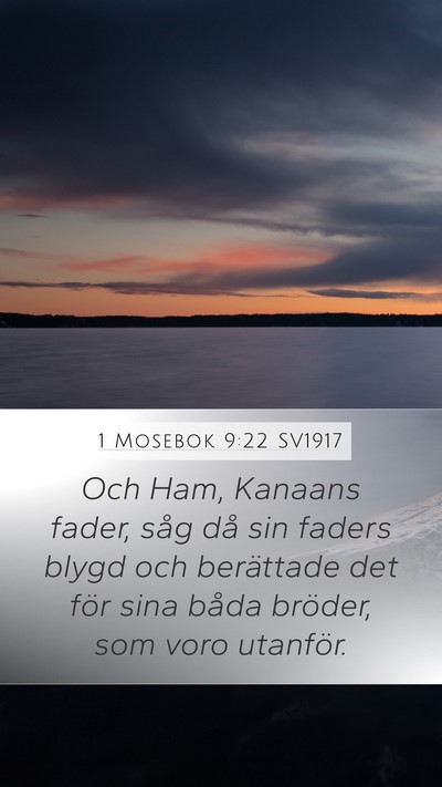 1 Mosebok 9:22 SV1917 Bible Verse Image