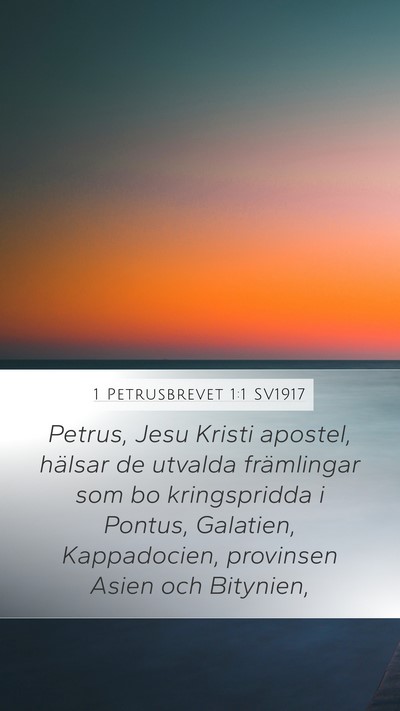 1 Petrusbrevet 1:1 SV1917 Bible Verse Image