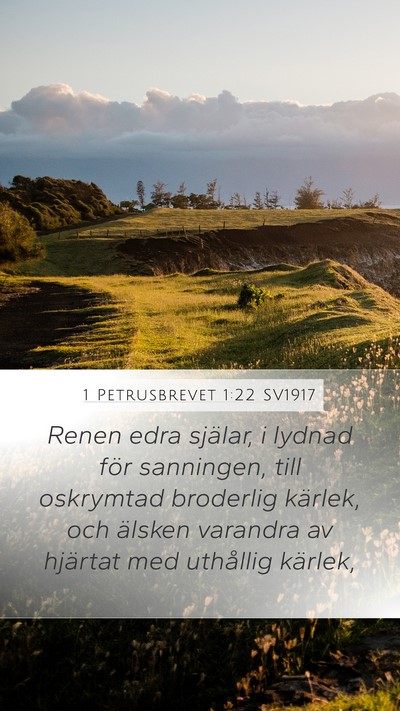 1 Petrusbrevet 1:22 SV1917 Bible Verse Image