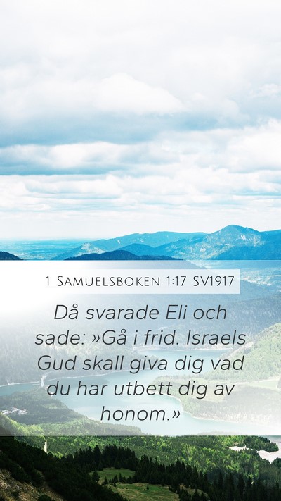 1 Samuelsboken 1:17 SV1917 Bible Verse Image