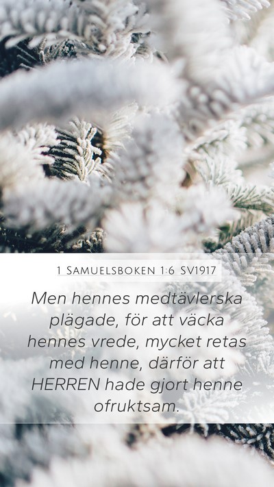 1 Samuelsboken 1:6 SV1917 Bible Verse Image