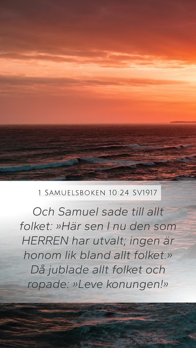 1 Samuelsboken 10:24 SV1917 Bible Verse Image