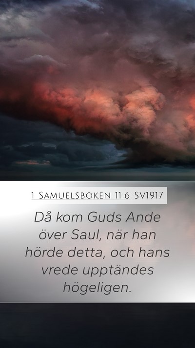 1 Samuelsboken 11:6 SV1917 Bible Verse Image